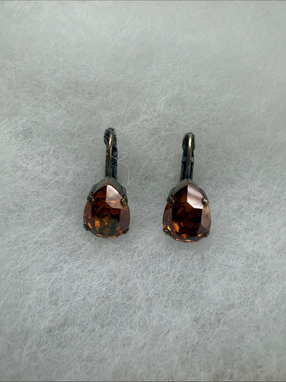 Sabika Amber Crystal Drop Earrings